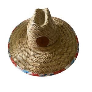 West Marine Octopus Catamaran Straw Hat with Adjustable Strap Fishing Octopus